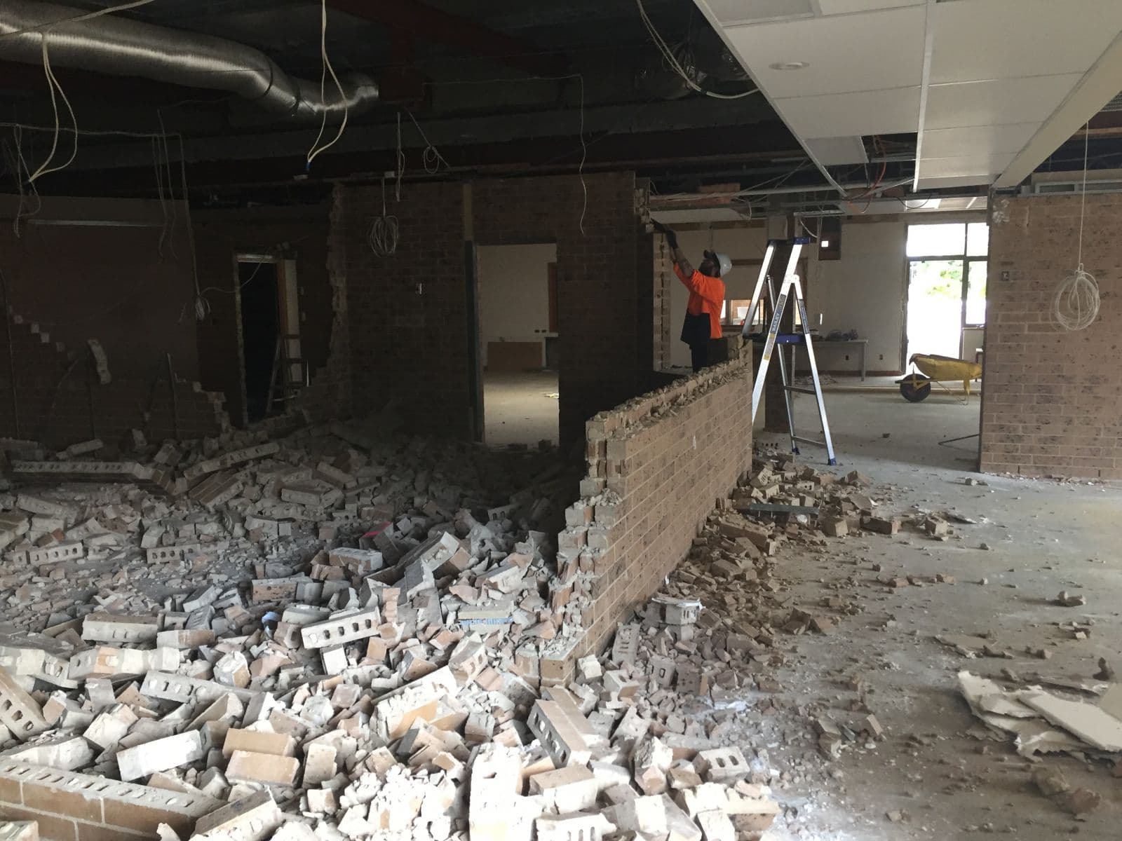 Commercial warehouse demolition